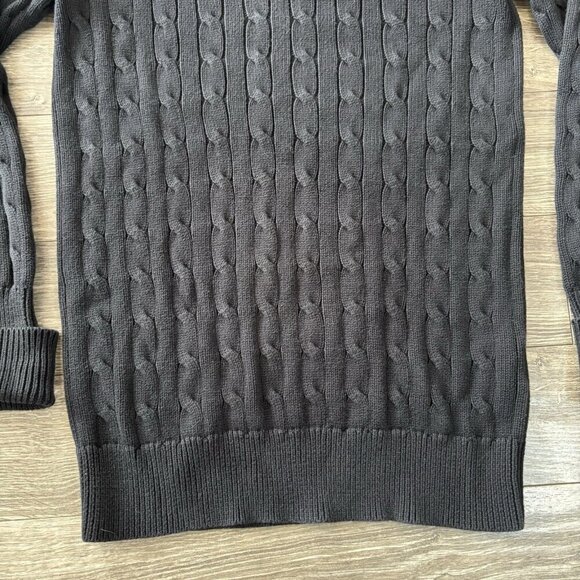 VTG Ralph Lauren Sport Turtleneck Sweater Mens M Cable Knit Pullover 90s Y2K - Picture 5 of 16